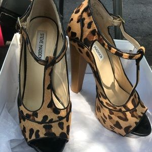 Steve Madden Leopard Platform Heels (8.5)
